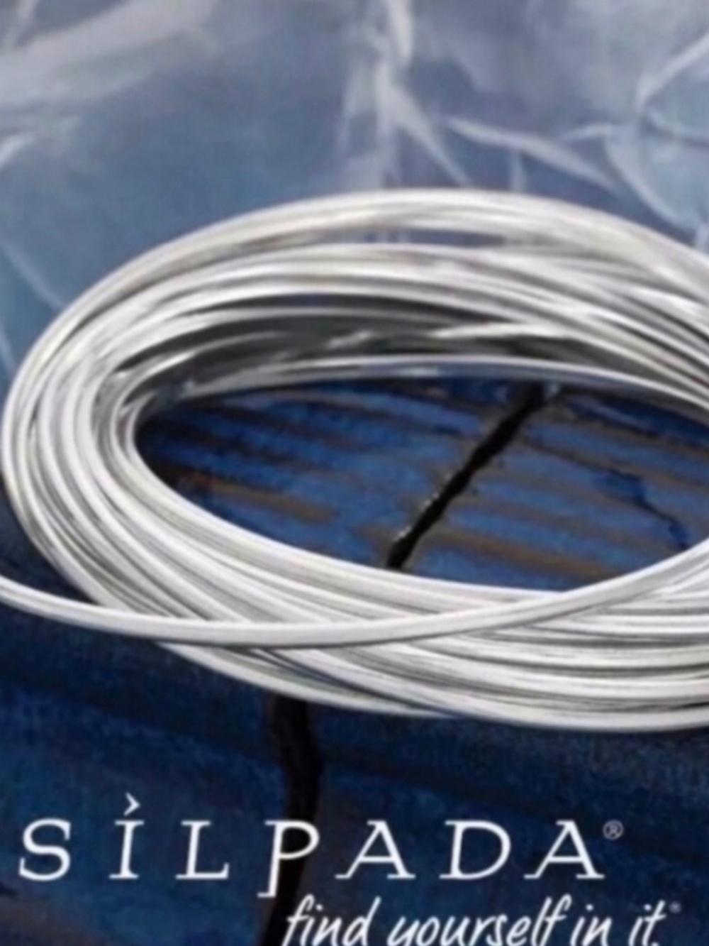 Silpada Sterling Silver Interlocking Bangle Bracelet | B0640 - Picture 2 of 3